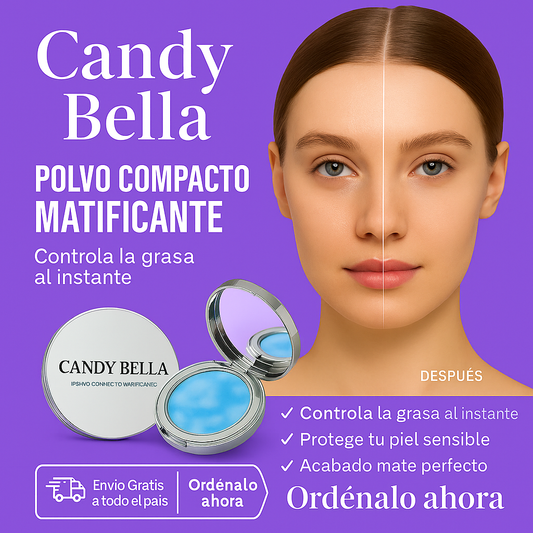 ✨ 🌸Candy Bella – Polvo compacto matificante 🌸✨