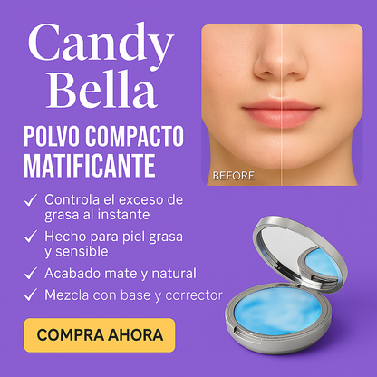✨ 🌸Candy Bella – Polvo compacto matificante 🌸✨