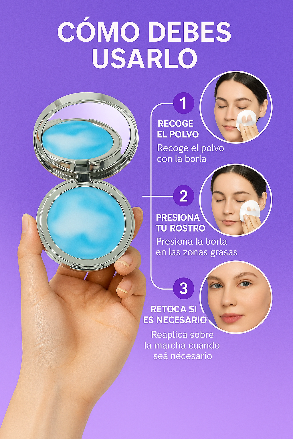 ✨ 🌸Candy Bella – Polvo compacto matificante 🌸✨