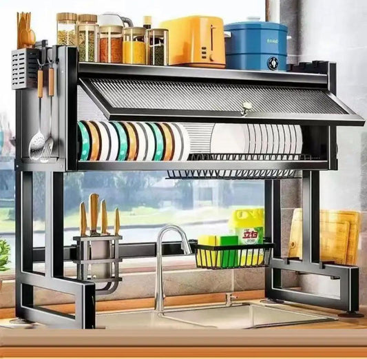 🍽️🗃️🧺 Estante Organizador para Platos con Tapa 🥣🍛