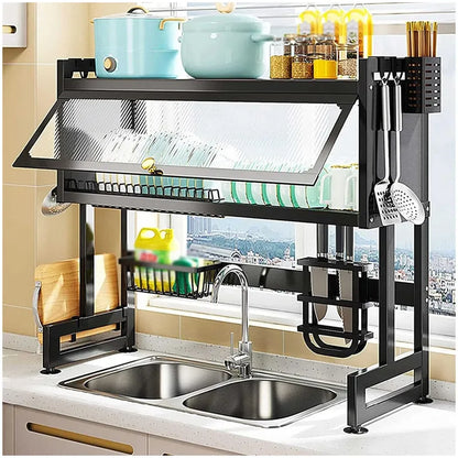 🍽️🗃️🧺 Estante Organizador para Platos con Tapa 🥣🍛